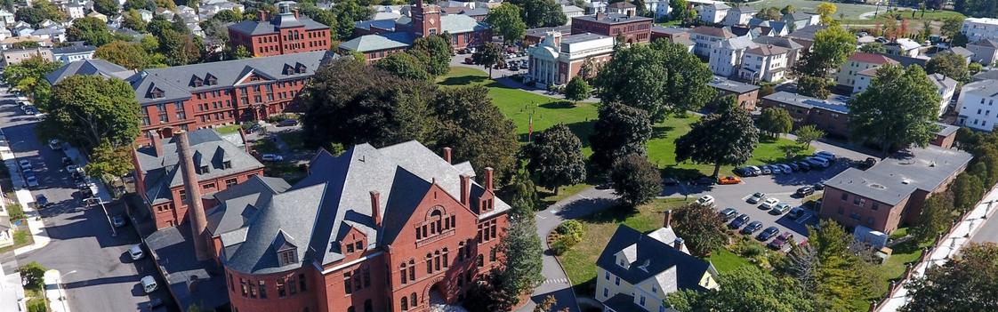 Worcester Academy Photo - On overhead of our historic campus in the city of Worcester, MA.